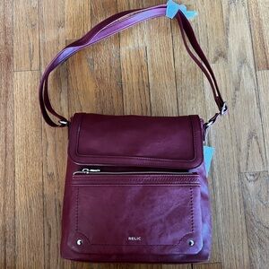 NEW Relic Red Shoulder Bag with Adjustable Strap